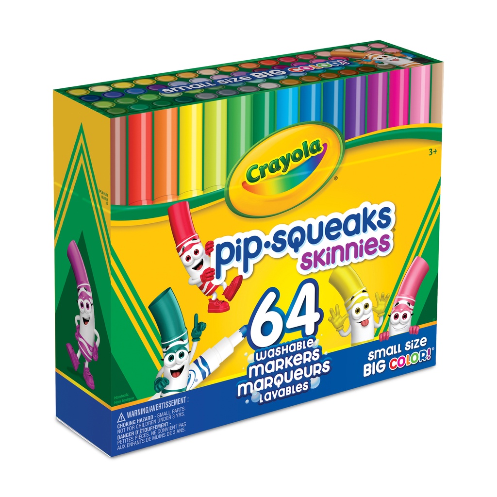 Washable Pip-Squeaks Skinnies Markers 64 Count | Teacher Dir